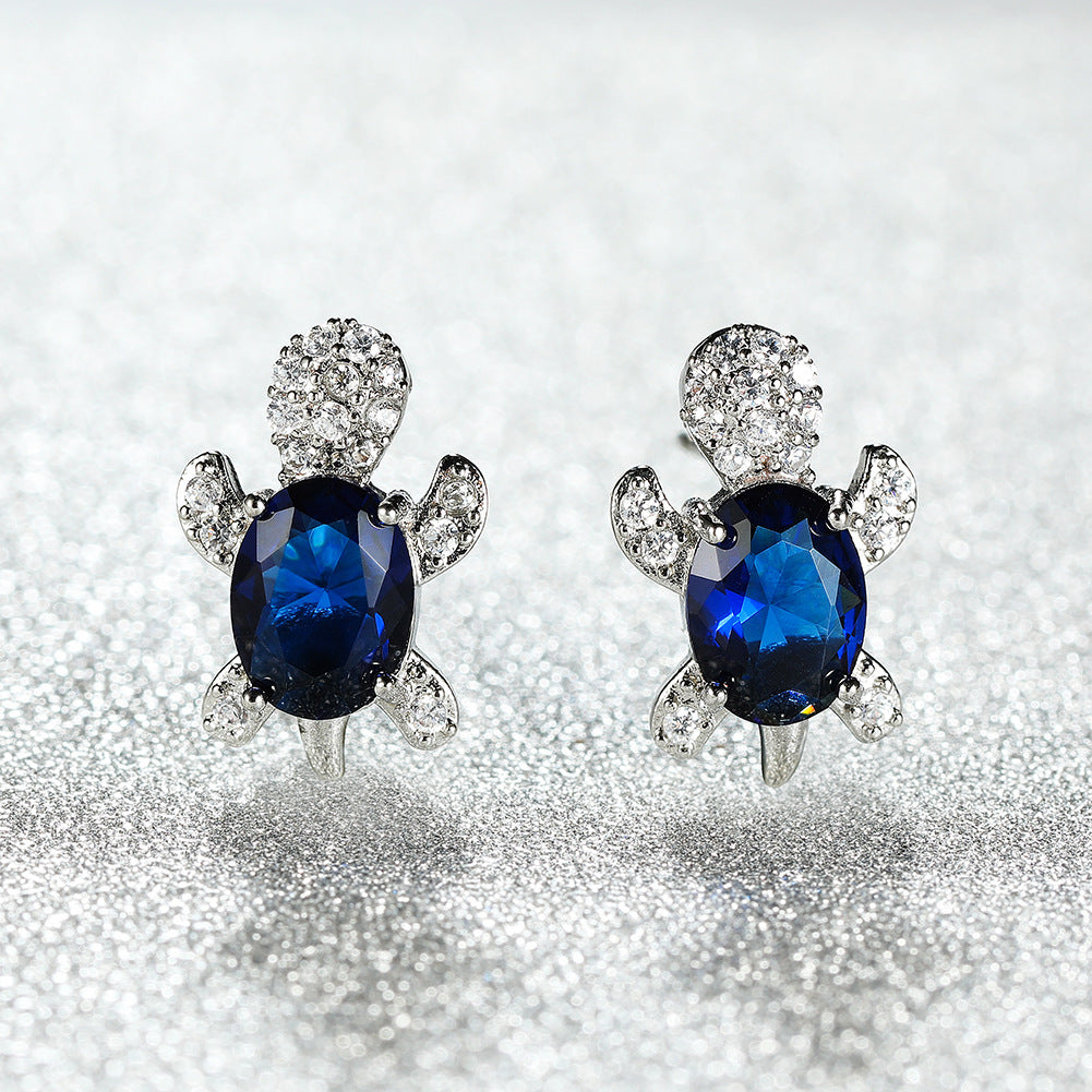 Tortoise zircon earrings