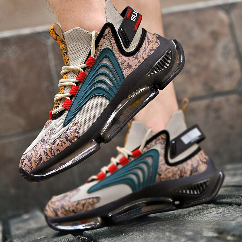 Sports Shoes Men's New Fashionable Sports Shoes Breathable Casual Trend Fly Woven Mesh