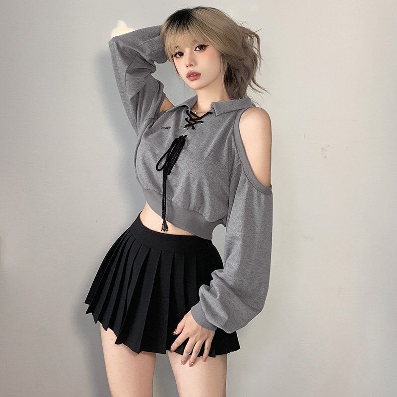 Lace-up Cutout Summer Hot Girl American Retro Lace-up Cutout