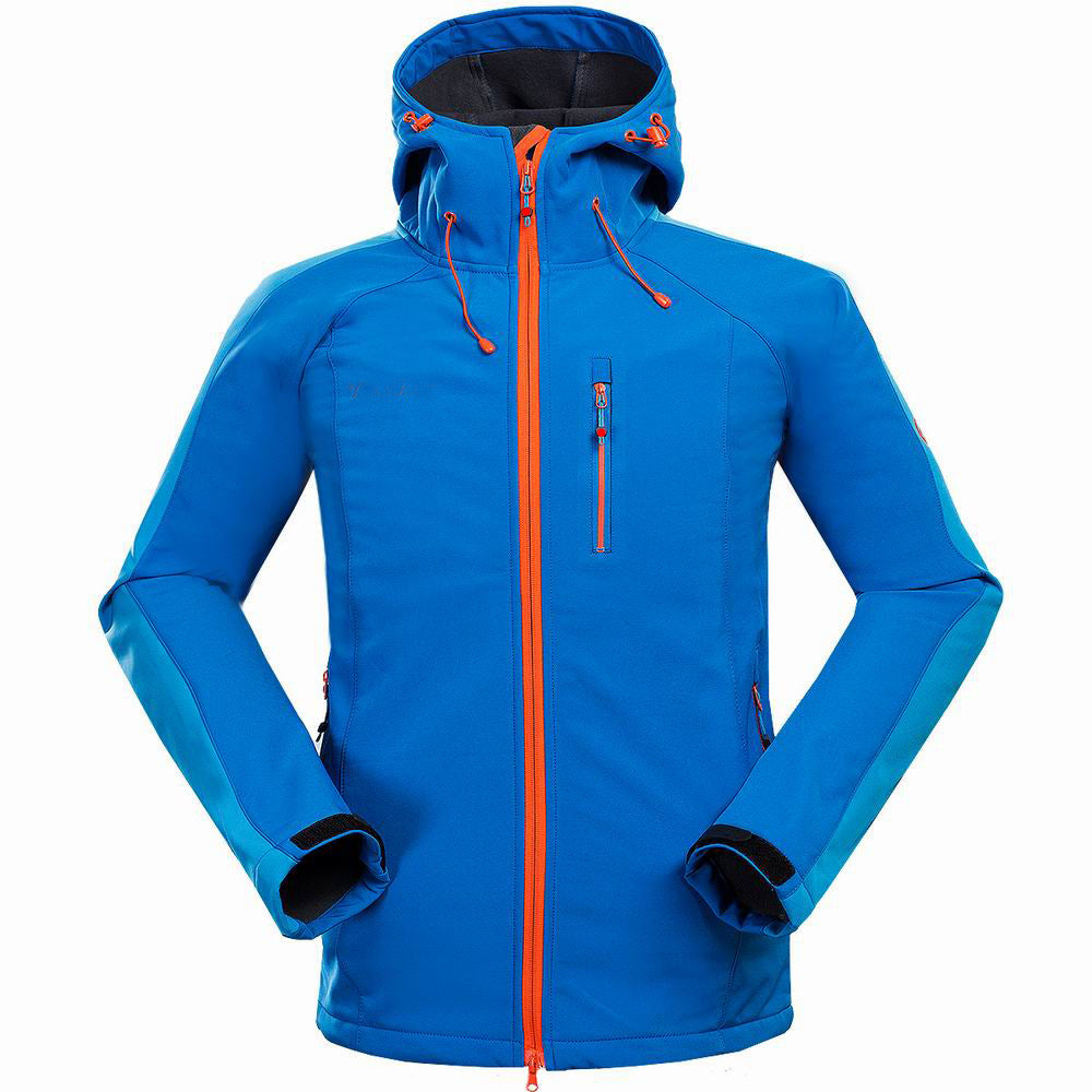 New foreign trade men outdoor mountaineering camping leisure sports clothing anti wind compound jacket soft shell jacket - sumet.shop