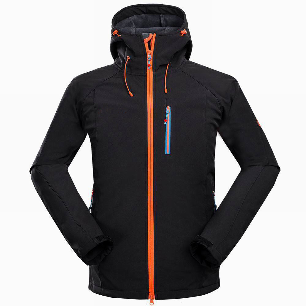 New foreign trade men outdoor mountaineering camping leisure sports clothing anti wind compound jacket soft shell jacket - sumet.shop