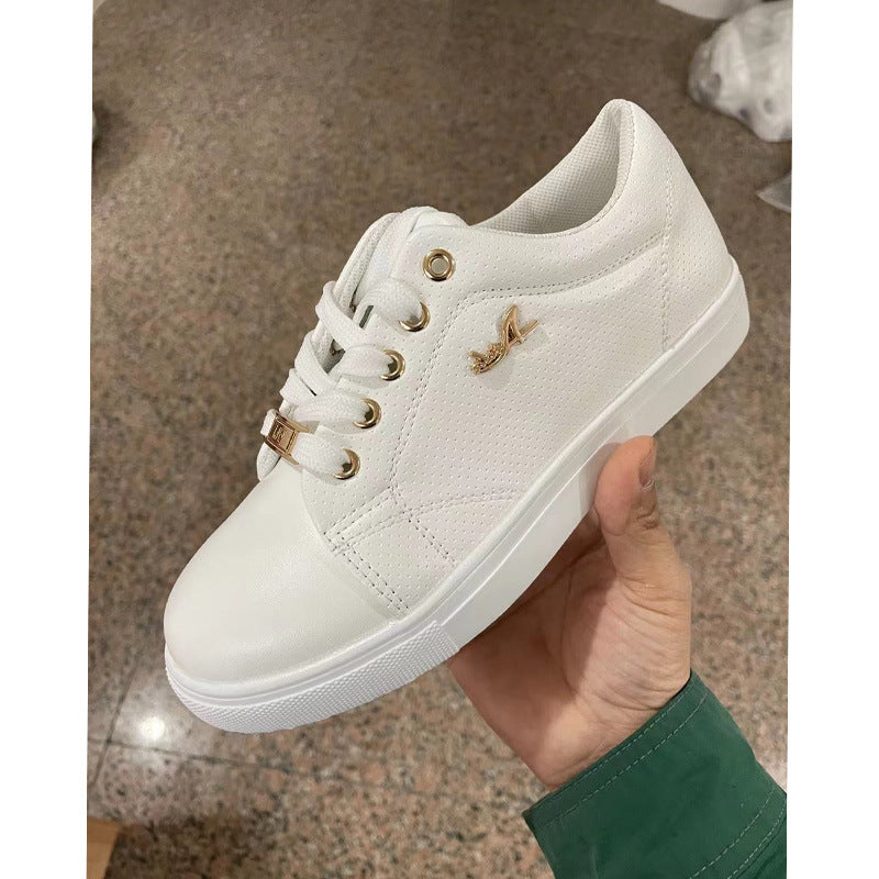 Shoes For Girls Women Flat Sneakers Breathable Lace-up Shoes For Girls