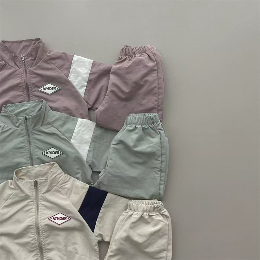 Sport Suit Cardigan Suit Stand Collar Long-sleeve Zipper Suit