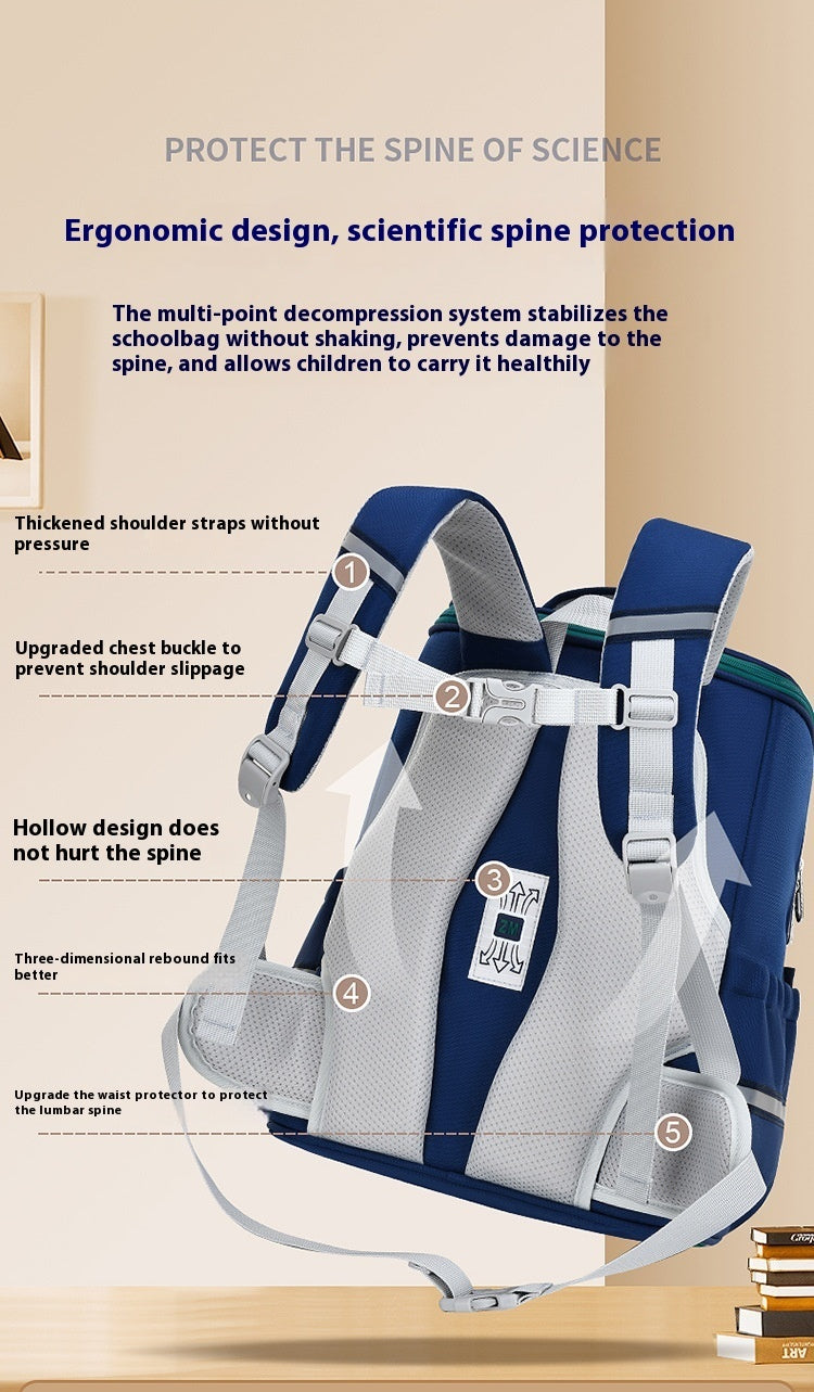 Lightweight Schoolbag Lightweight New Sesame Baby Primary School Schoolbag Grade 1-3-6 British Style Boys' Schoolbag Lightweight Girls Backpack