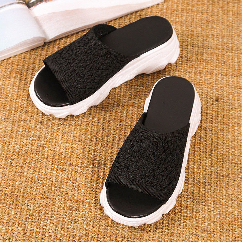 Low Heel Sandals Women's Home Platform Low Heel Sandals And Slippers