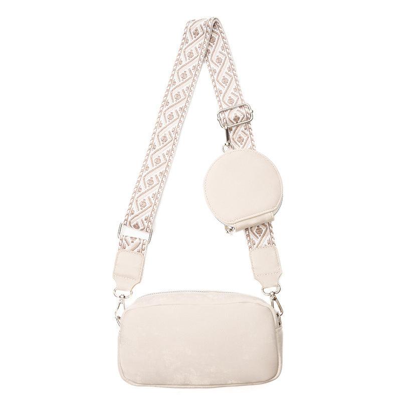 Shoulder Strap Bag Candy Color Women's Shoulder Messenger Bag Wide Shoulder Strap Mother Bag