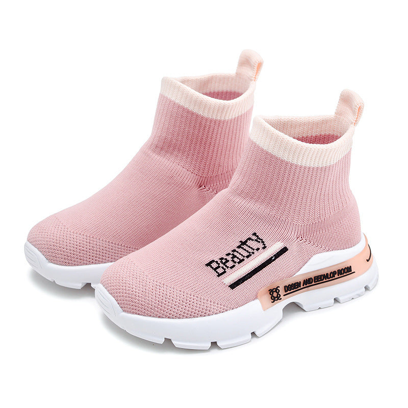 Children's Sneakers Flying Woven Breathable Mesh Sneakers