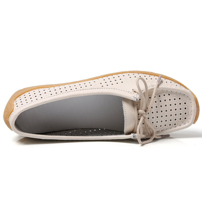 Flat Casual Shoes Comfortable Soft Sole Women's Shoes Hollow Flat Casual Shoes