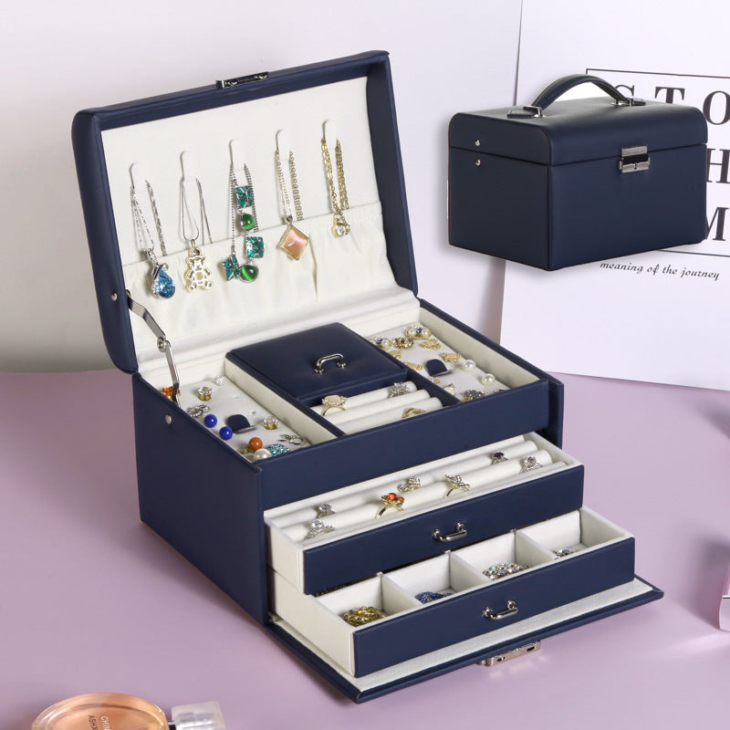 European-style Simple Three-layer Large-capacity Jewelry Storage Box