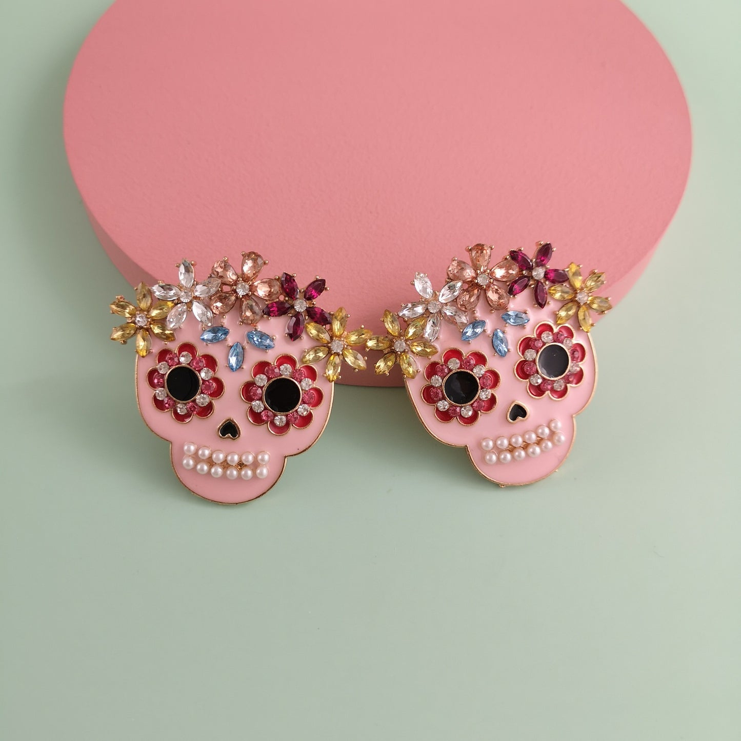 Rhinestone Halloween Funny Earrings