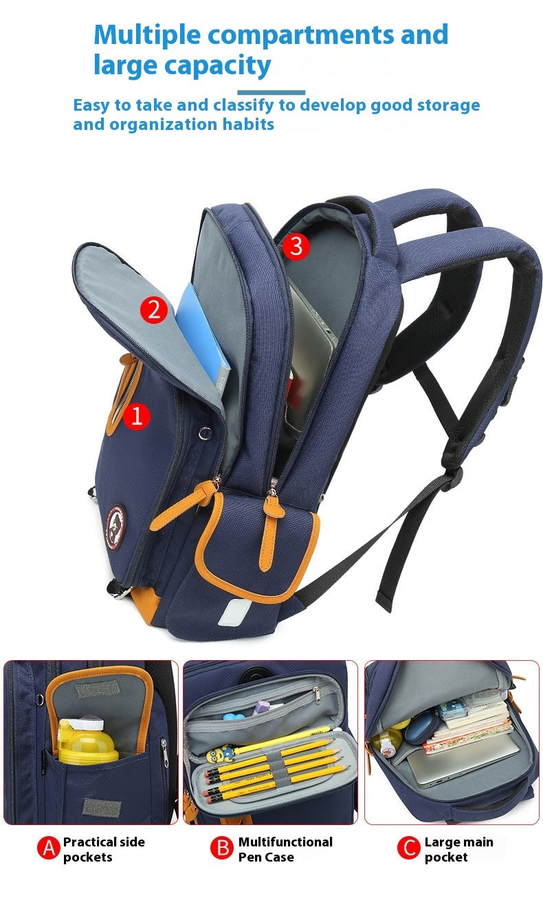 Waterproof Student Schoolbag And Hard-wearing Student Schoolbag
