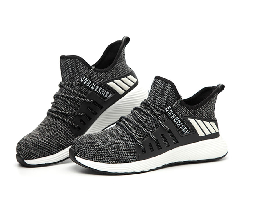 Men's Work Shoes Breathable Lightweight Steel Toe Safety Boots Construction Industrial Work Shoes