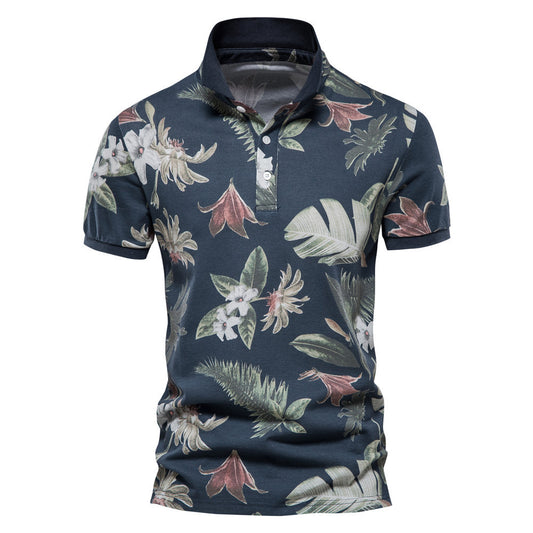 Men's Short Sleeve Lapel European TShirt - sumet.shop