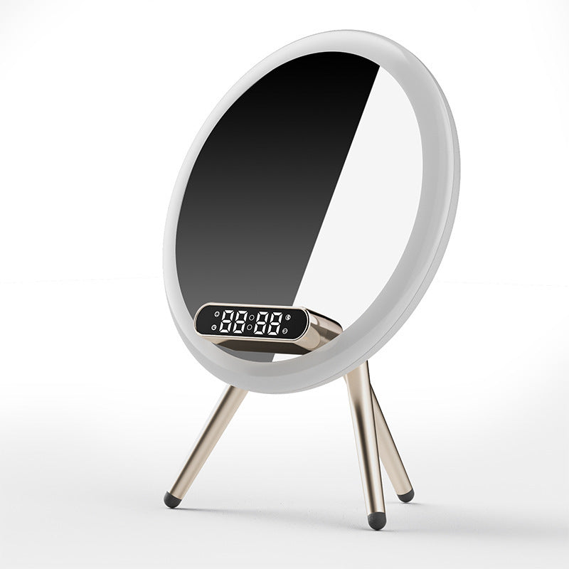 Wireless Charger Digital Clock Time USB LED Mirror Alarm Clock