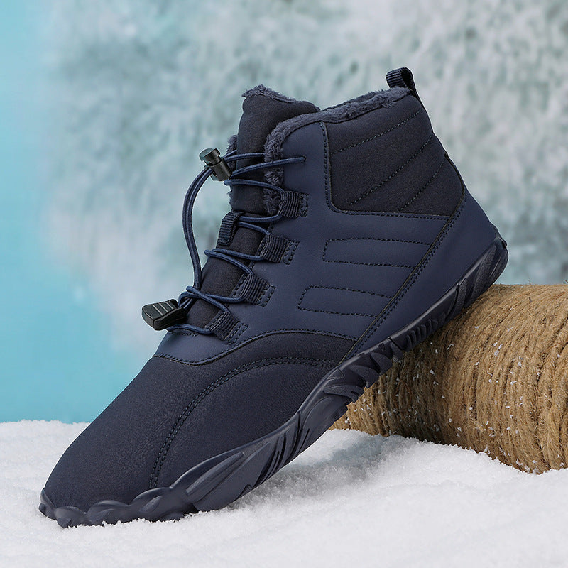 Boots Wear-resistant Outdoor Sports Cotton Shoes For Men And Women Winter Warm Slip-on Boots Wear-resistant Anti-ski Thickened Shoes Couple