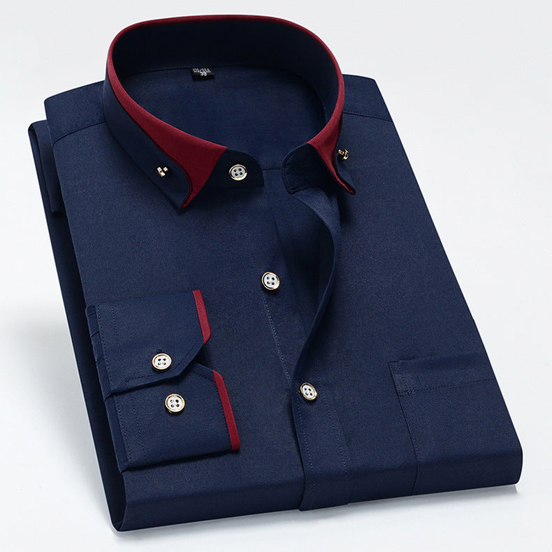 Men's Stretch Long Sleeve Shirt Casual And Comfortable Non-ironing - sumet.shop