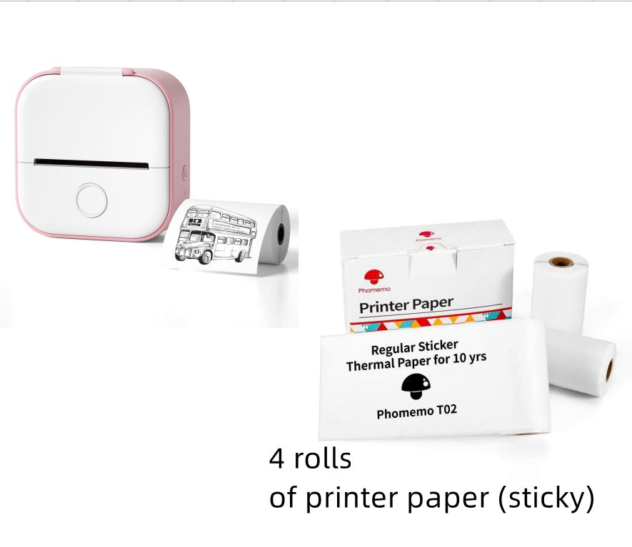 Portable Mini Thermal Label Printer Home Photo Printer Bluetooth-compatible Mini