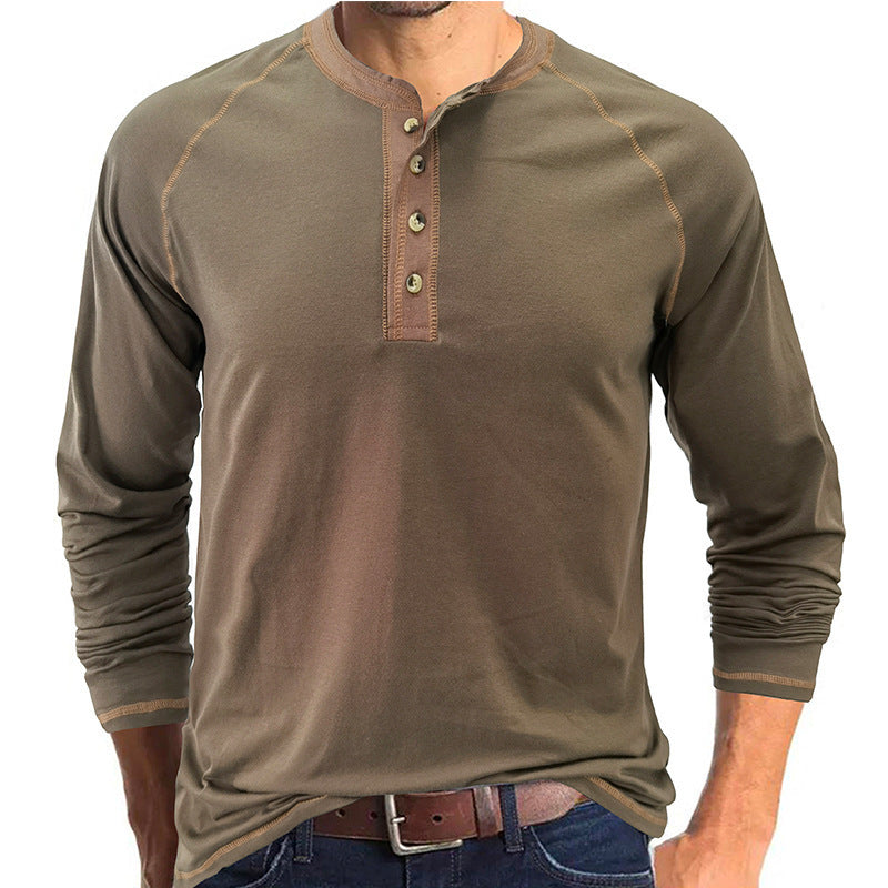 Men's Solid Color Long Sleeve New T-shirt
