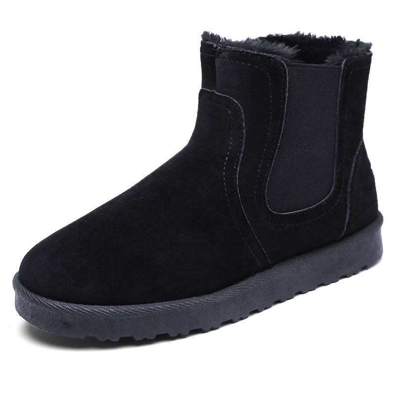 padded snow boots Men's warm mid-tube casual padded snow boots