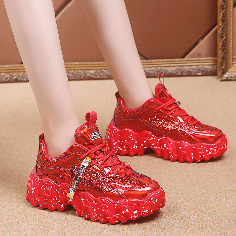 women's shoes Thick-soled increased sports and leisure women's shoes