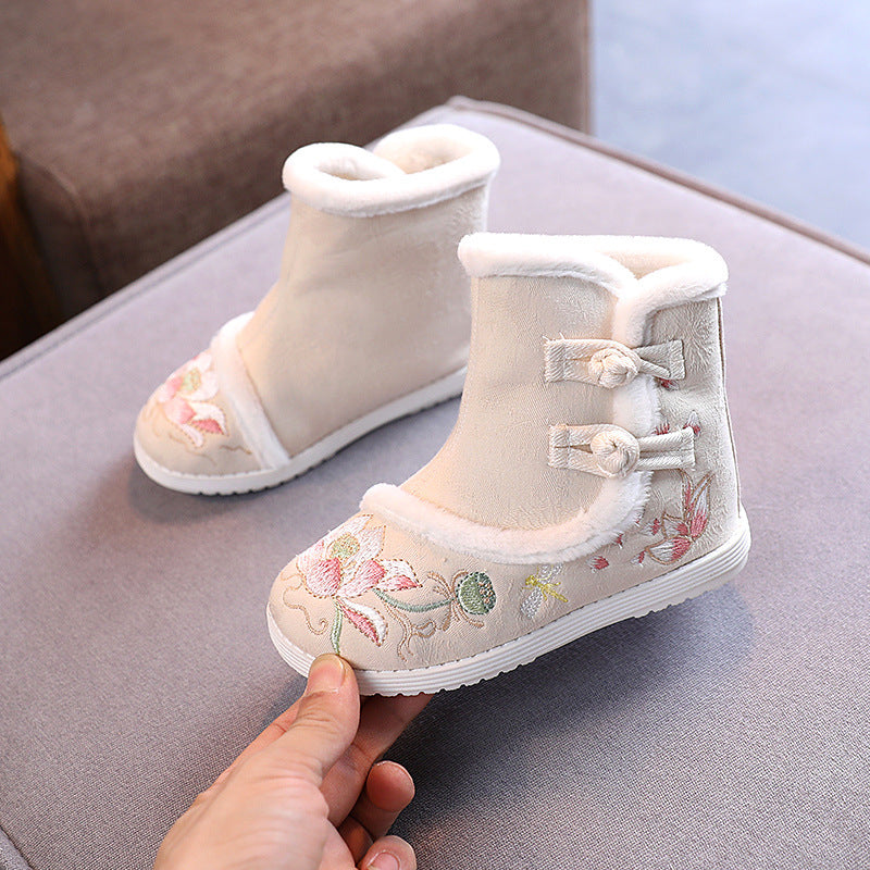 Snow Boots Girls Embroidered Old Beijing Snow Boots