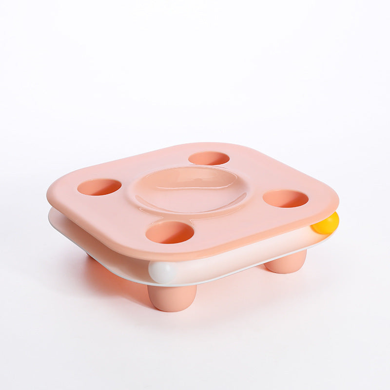 Cat Food Bowl Multifunctional Cat Food Bowl Kitten Track Toy
