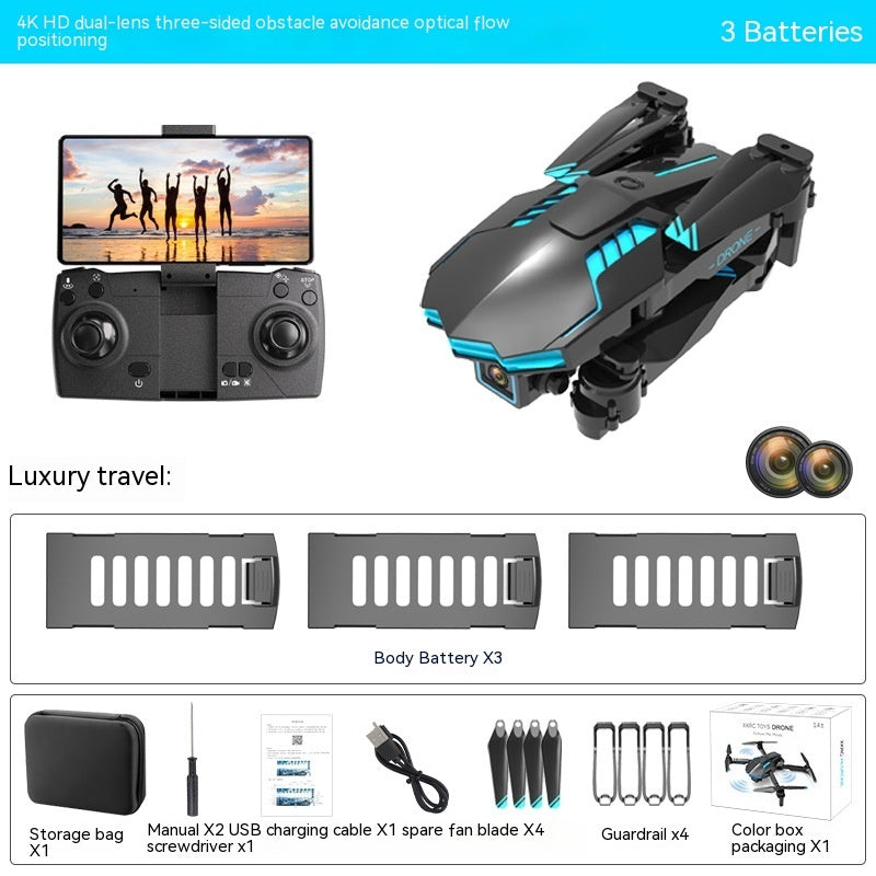 Remote Control Aircraft Toy X6 Aerial 4k Dual Camera Obstacle Avoidance And Remote Control Aircraft Toy