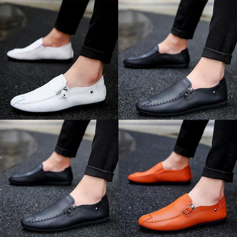 Leather Shoes New Autumn And Winter Beanie Shoes Men's Casual Lazy Leather Shoes