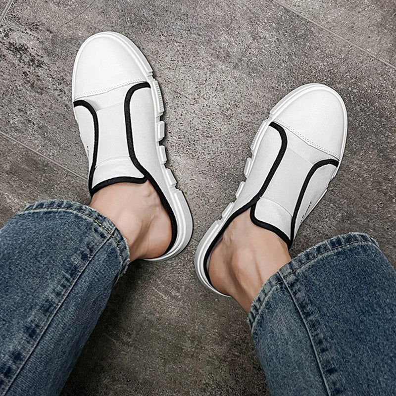 Outdoor Flats Slippers Breathable Lightweight Half Closed Toe Shoes Men - sumet.shop
