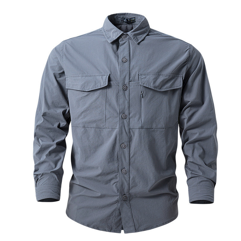 Multi-pocket man Shirt Consul Quick-drying Tactical Shirt Men's Special Service Training Outdoor Multi-pocket
