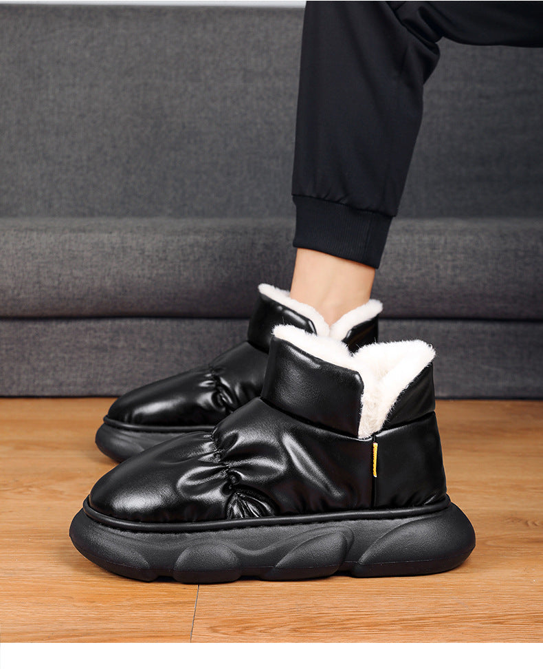 Snow Boots Men's Winter Bread Shoes Fleece-lined Thick Snow Boots