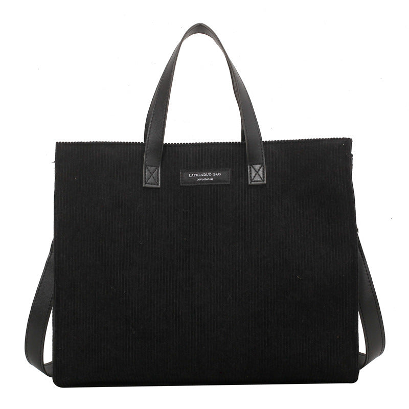 Shouder Bag Corduroy Large-capacity