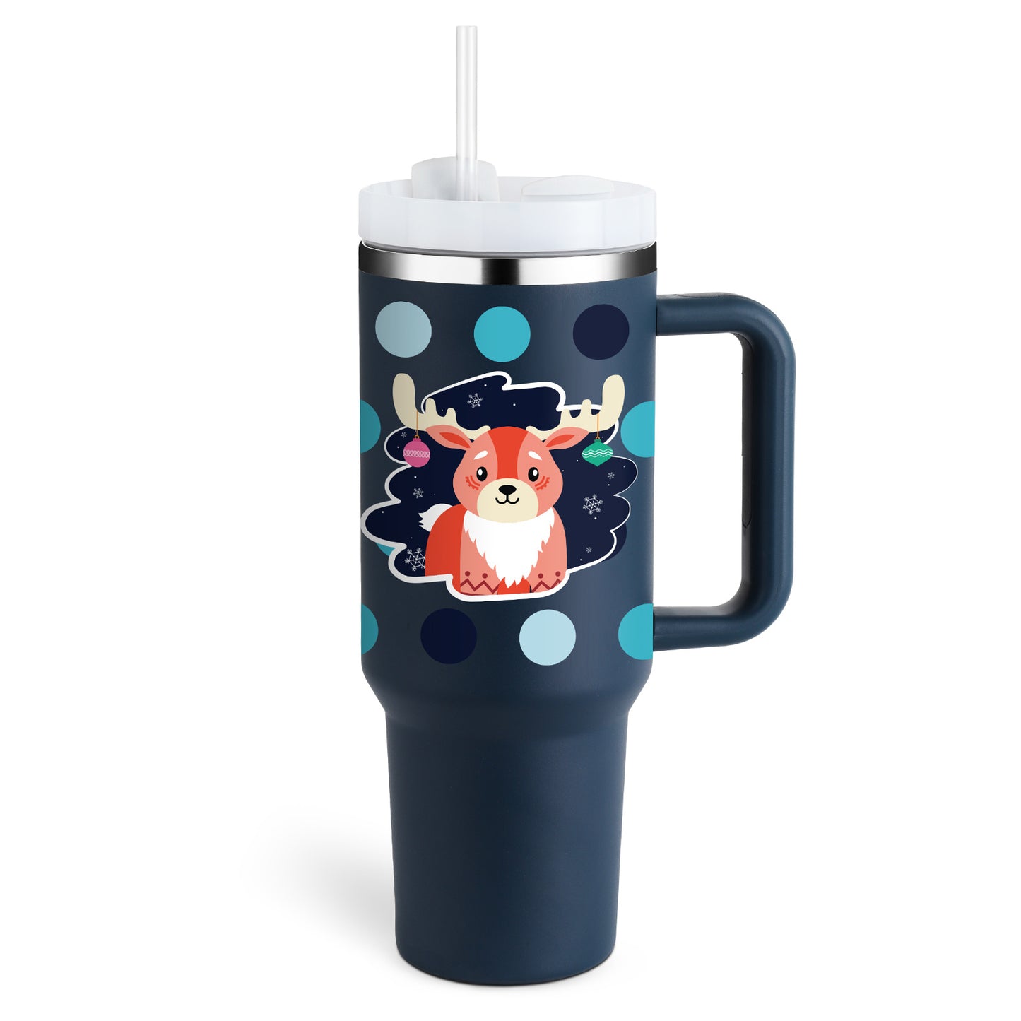 Vacuum Coffee Cup 40 Oz Tumbler With Handle Straw Insulated, Stainless Steel Spill Proof Vacuum Coffee Cup Tumbler With Lid Tapered Mug Gifts For Valentine Lover Suitable For Car Gym Office Travel