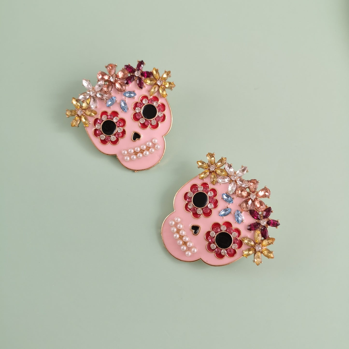 Rhinestone Halloween Funny Earrings
