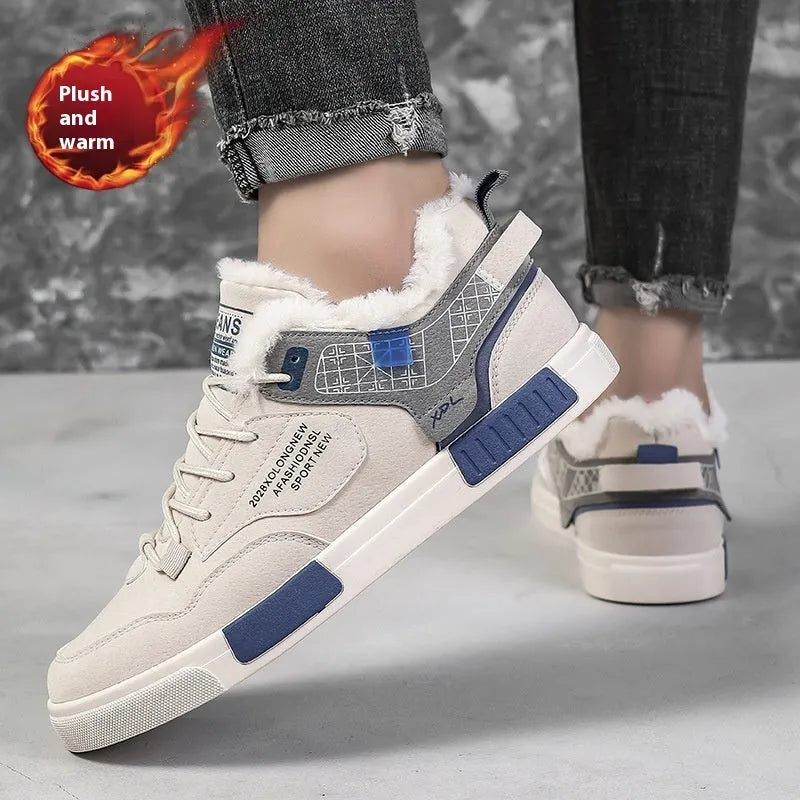 Velvet Casual Shoes Plus Size Men's Plus Velvet Casual Shoes Fashion Outdoor