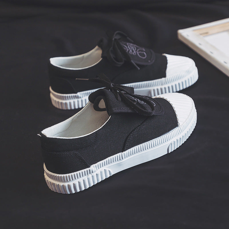 Shoes Clamshell Canvas Female Niche Fashion Casual Small White Shoes