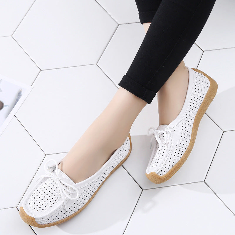 Flat Casual Shoes Comfortable Soft Sole Women's Shoes Hollow Flat Casual Shoes