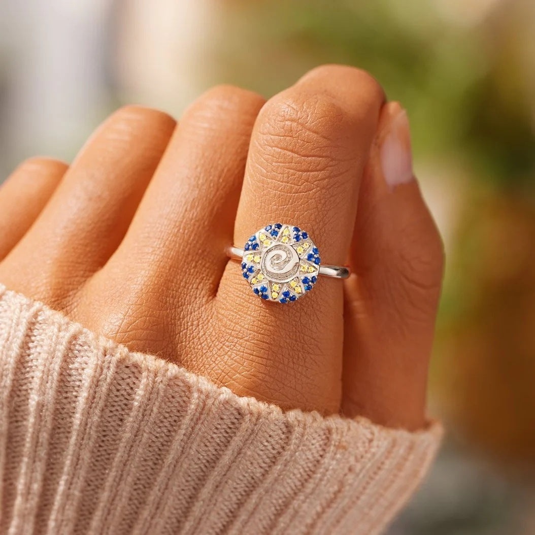 Forefinger Ring S925 Sterling Silver Bright Sunshine Simple Forefinger Ring