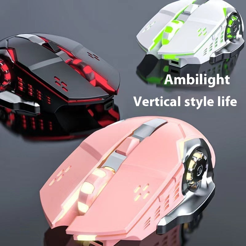 Luminous Game Mouse Mute Rechargeable Bluetooth Dual Mode