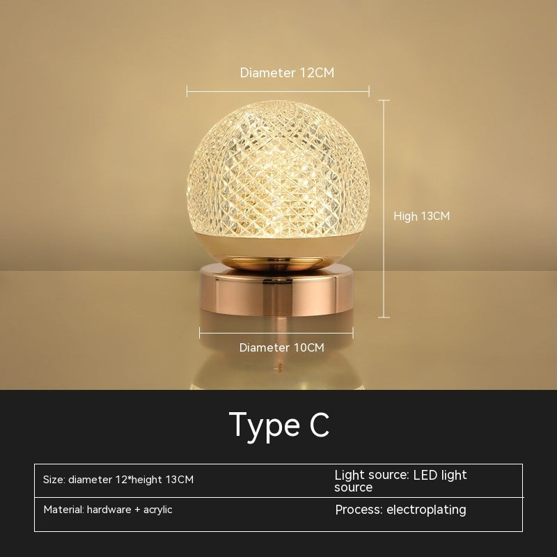 Night Lamp Battery Bedside Bedroom Living Room Small Night Lamp