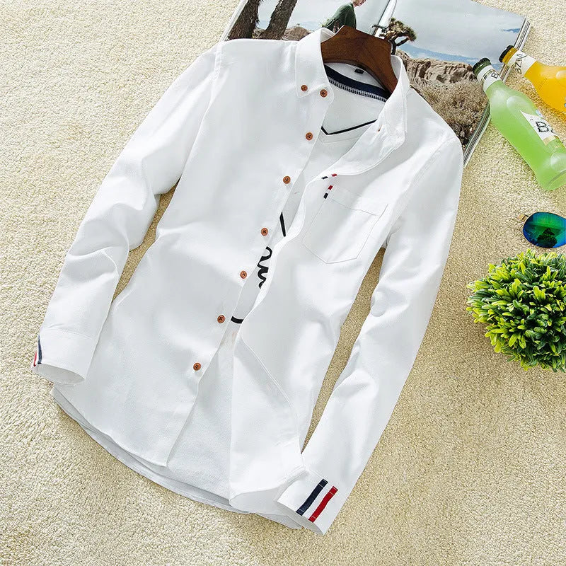 Men's shirt men's slim casual summer all-match Shirt Youth clothing Men's S inch color