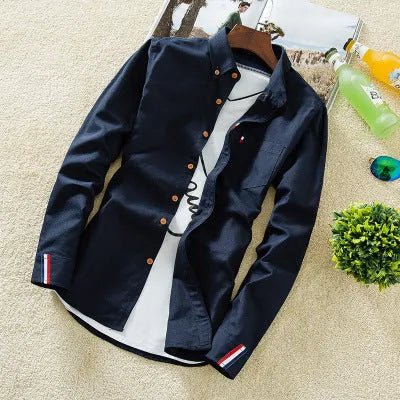 Men's shirt men's slim casual summer all-match Shirt Youth clothing Men's S inch color