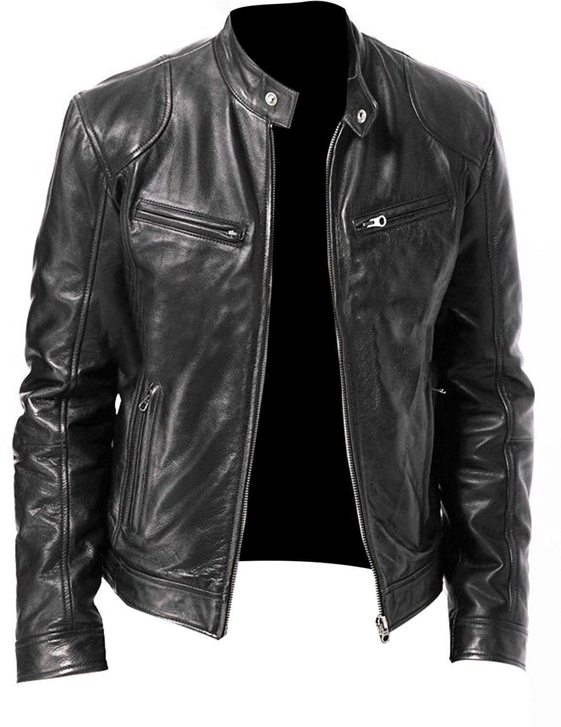 Leather Jacket Slim Leather Jacket