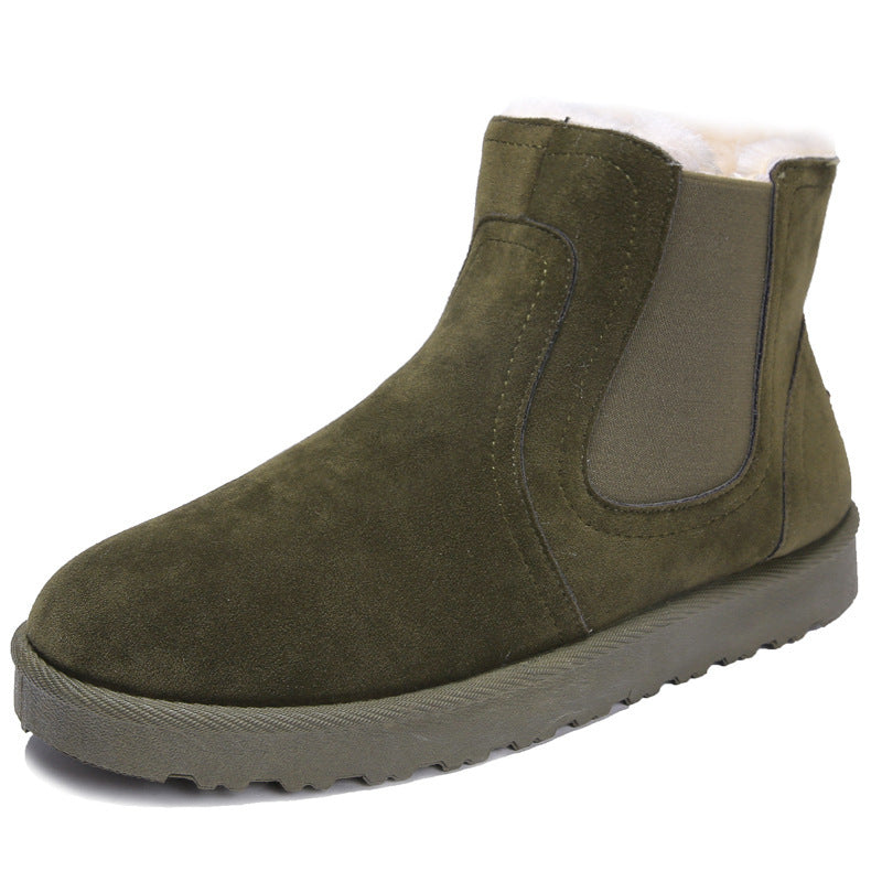 padded snow boots Men's warm mid-tube casual padded snow boots