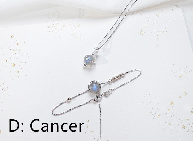 Necklace Asteroid Twelve Constellation Guardian Stone Necklace