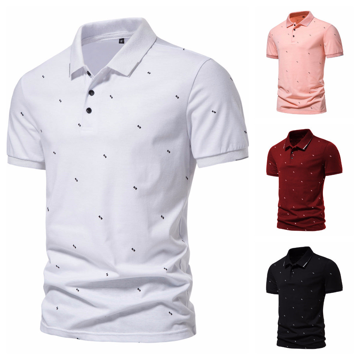 Men's Short Sleeve Fashion Printed Polo Shirt - sumet.shop