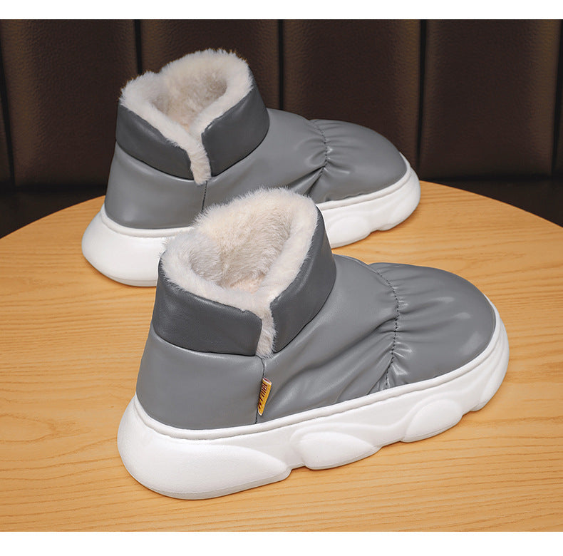 Snow Boots Men's Winter Bread Shoes Fleece-lined Thick Snow Boots