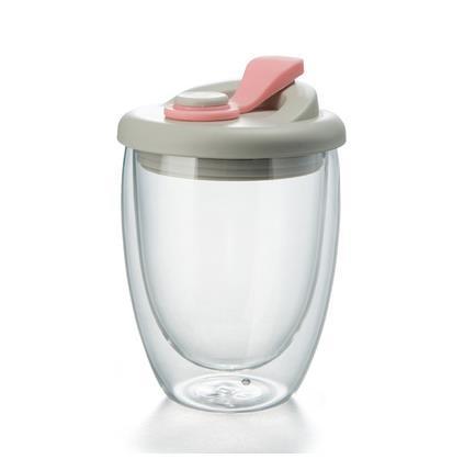 Double-layer Glass Water Cup With Lid