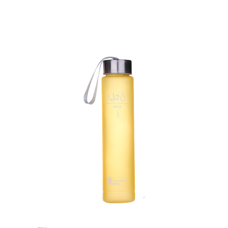 Frosted Plastic Cup Creative Fashion Candy Color H2O Transparent Frosted Plastic Cup