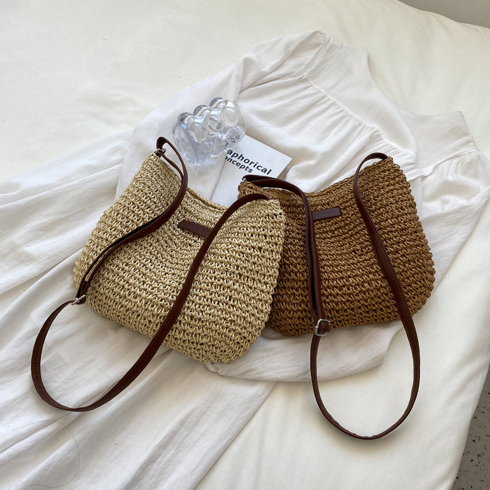 Tote Bag Niche Design Vacation Straw Tote Bag